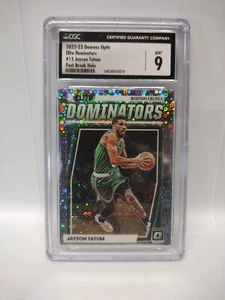 ๐2022-23 Donruss Optic Elite Dominators #15 Jayson Tatum Fast Break Holo CGC 9 - Picture 1 of 6