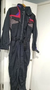 Vintage Nordica Einteiler Skianzug Herren L rot schwarz violett Vertech - Bild 1 von 8
