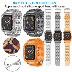 Para Apple Watch Series 8 SE 7 6 5 4 3 TPU Estuche Cubierta 41/44/45 Correa de Banda - Imagen 1 de 44