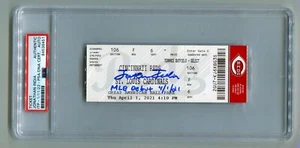 Jonathan India Signed MLB Debut Ticket 4/1/2021 w Inscription PSA Authentic Auto - Picture 1 of 1