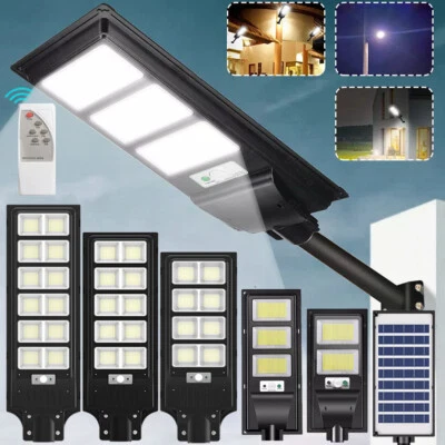 LED Solar Straßenlaterne mit Bewegungsmelder Wasserdicht Garten Solarleuchte - Bild 1 von 4