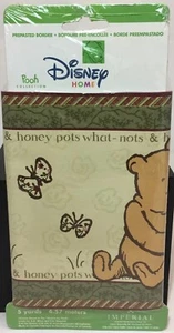 Disney Vintage Winnie The Pooh Wallpaper Border 5 Yards Prepasted #DSB651 New - Picture 1 of 7