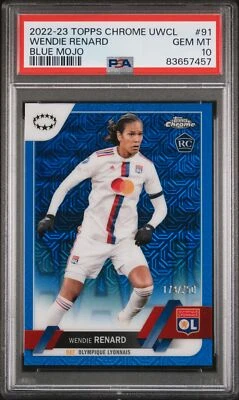 2022-23 Topps Chrome Women's Wendie Renard #91 Blue Mojo /250 PSA 10 POP 1! - Image 1 of 2