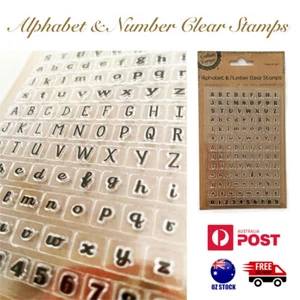 Alphabet & Number Clear Stamps Upper Lower Case Letters DIY Card Scrapbooking - Picture 1 of 1