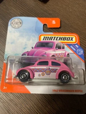 Matchbox 1962 Volkswagen Beetle Pink 86/100 2020 GKM29 Model #MB363 - Image 1 of 4