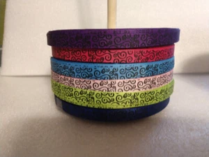 3/8" Grosgrain Swirl in Black patterened ribbon 25 yards each lot 2 (6 Colors) - Picture 1 of 1