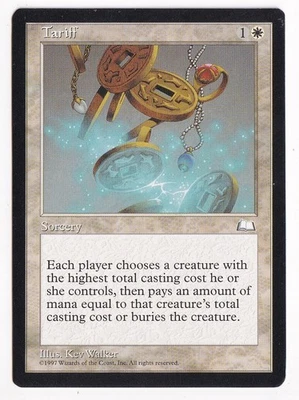 Tariff White Rare Weatherlight MTG NP Near Mint or Better - Image 1 of 2