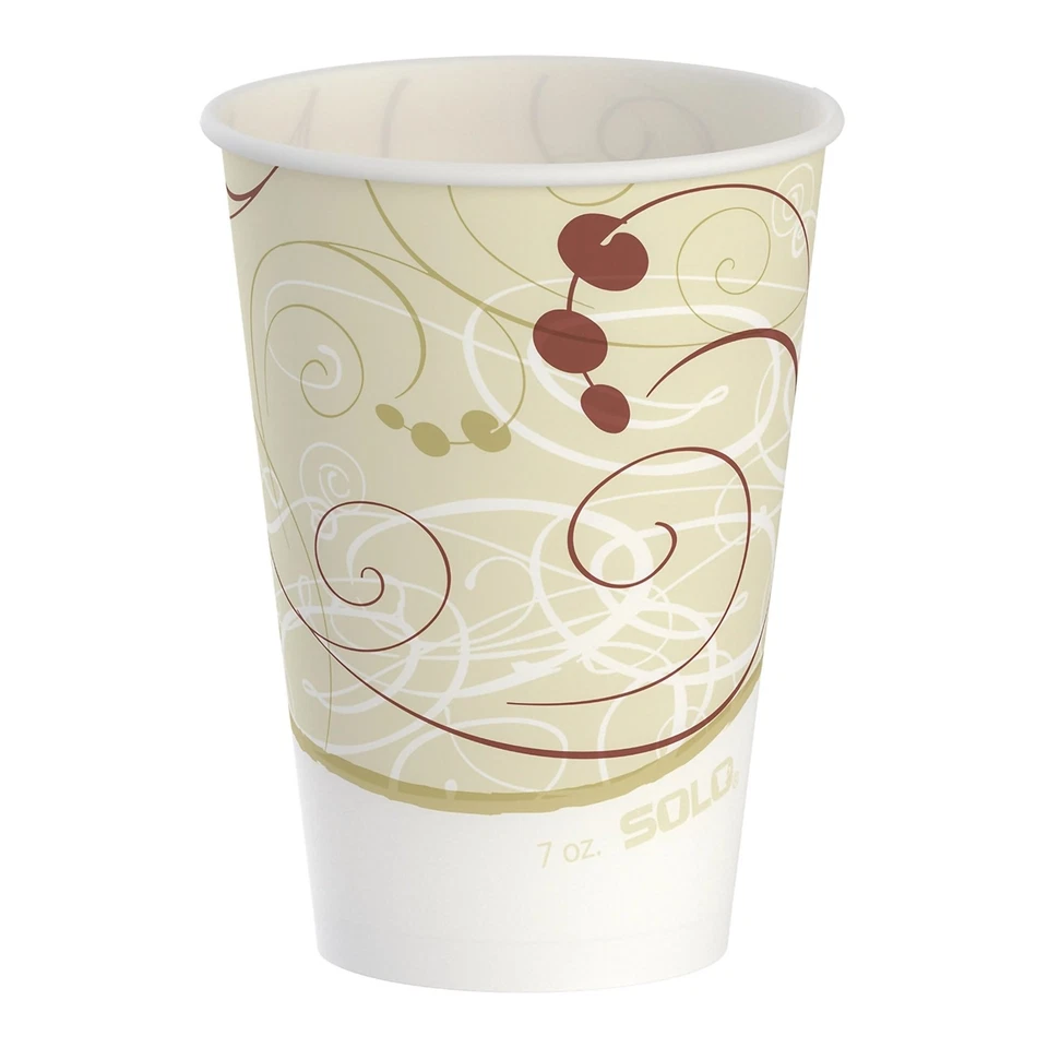 Taza desechable Solo papel recubierto de cera beige 7 oz. 100 Ct R7N-J8000 Foto 1 de 1