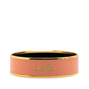 HERMES GM enamel caleche Bangle Women 【Used】 - Picture 1 of 5