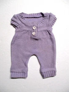 American Girl Bitty Baby Twins 2009 Mix & Match Layette - Purple Knit Romper - Picture 1 of 2