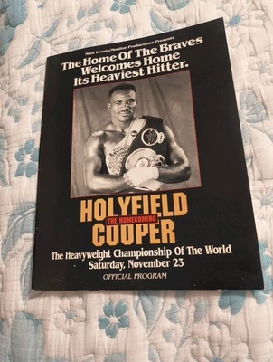 Evander Holyfield Bert Cooper The Homecoming Official Program vintage boxing  - Image 1 of 4