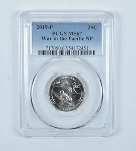 2019-P Washington Quarter ATB War In The Pacific MS67 PCGS *9589 - Picture 1 of 5