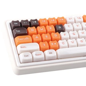 Ceramic Jade Calico Cat Keycaps, 148 Keys Translucent Orange Jelly Cute Keyca... - Picture 1 of 9