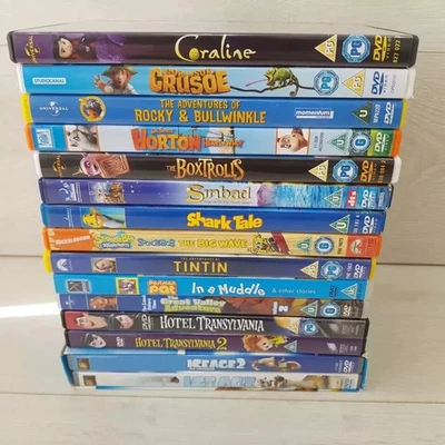 Bundle of 15 DVDs Children Kids Cartoons Sinbad Hotel Transylvania Ice Age - Image 1 of 3