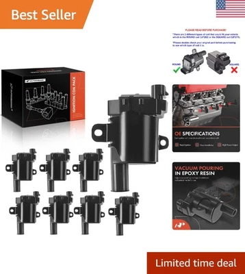 Conjunto de 8 pacotes de bobina de ignição (bobina tipo redondo) compatível com Chevy GMC - - Imagem 1 de 4