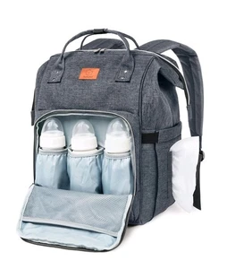 Fashionable Baby Diaper Bag Backpack - Hands-Free Travel, Waterproof & Practical - Picture 1 of 4