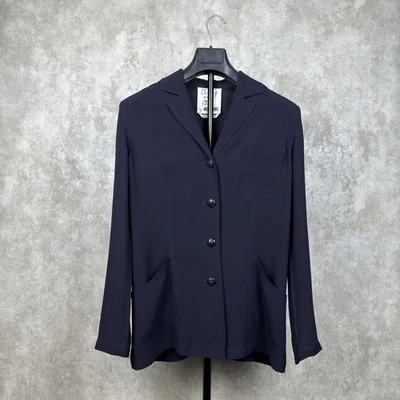 Vintage Moschino Cheap And Chic Blazer Jacket Fitted Slim Classic Black US 10 - Image 1 of 4