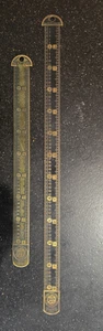 2 Vintage Brass Printers Typographic Rulers, H. B. Rouse & Co. - Picture 1 of 3