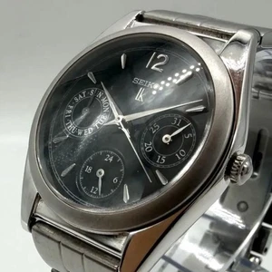 SEIKO LUKIA 5Y89 OA10 CHRONOGRAPH WATCH STAINLESS STEEL BLACK DIAL QUARTZ - Picture 1 of 12