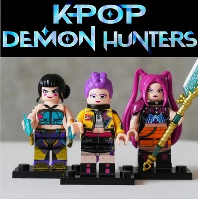Custom Lego Huntrix -Kpop Demon Hunters Anime Film Demon Mini figures Toy - Imagen 1 de 4