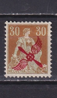 Suiza 1920 - Correo aéreo con impresión - Michel 152 - Firmado Roig, Galvez - Imagen 1 de 2