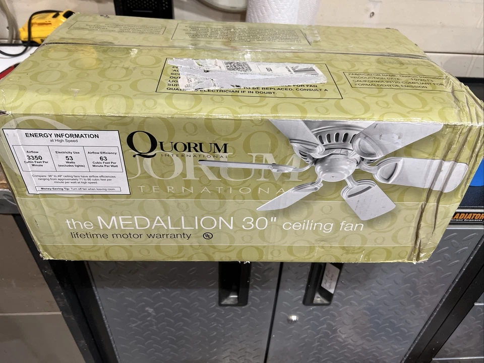 Quorum-51306-8-Studio White-30``Ceiling Fan-6 Blade #3069 - Image 1 of 3