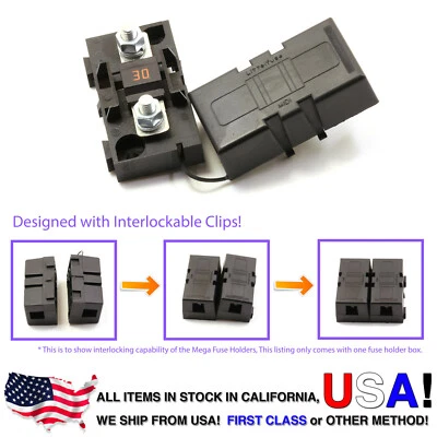 Premium MIDI Fuse Holder with 30A midifuse 30 amp 32V DC Time Delay Clip - Image 1 of 4