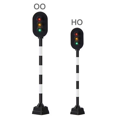 10pcs Model Trains OO HO Scale 1:87 Traffic Signals Red Yellow Green Block Light - Image 1 of 4