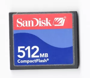 (DENTED) SanDisk 512MB MEGABYTE CF Compact Flash Camera Memory Card - Picture 1 of 11