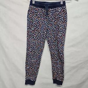 Tea Pants Size 10 Girls Blue Floral Print Joggers - Picture 1 of 3