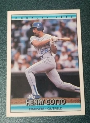 1992 Donruss Seattle Mariners Baseball Card #356 Henry Cotto - Image 1 of 2