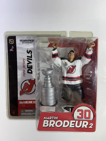 Martin Brodeur in White with Cup New Jersey Devils NHL McFarlane Series 9 Figure Cover