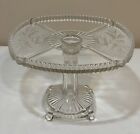 EAPG Cooperative Flint Glass Pedestal Cake Stand Flower Pot Potted Plant Pattern