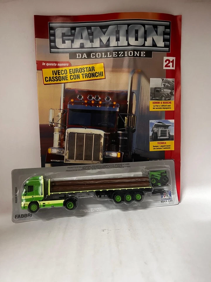 IVECO EUROSTAR CASSONE CON RIMORCHI  1:87 USCITA 21 CAMION DA COLLEZIONE ITALERI - Immagine 1 di 2