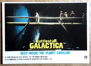1978 Battlestar Galactica U.K Edition Card 38 DEEP INSIDE THE PLANET CARILLON - Picture 1 of 3