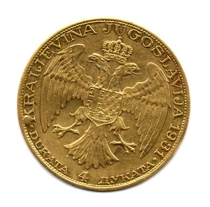 4 dukata ducats - Aleksandar I - Yugoslavia - Picture 1 of 2