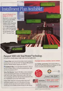 Anuncio impreso vintage pasaporte de acompañante 5000 1996 con detector de tecnología de imagen total - Imagen 1 de 2