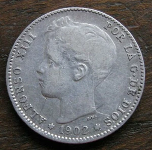 ZALDI2010 - Alfonso XIII, 1 Peseta Of 1902. Silver - Picture 1 of 3