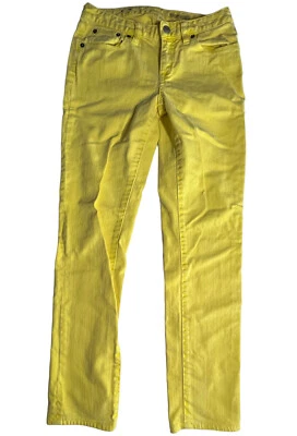Pantalones de mezclilla ajustados Ralph Lauren para niñas talla 16 amarillos tiro bajo Big Pony Bowery Foto 1 de 4