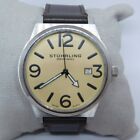 Stuhrling Original All Stainless Steel Crysterna Crystal Men's Watch New Battery