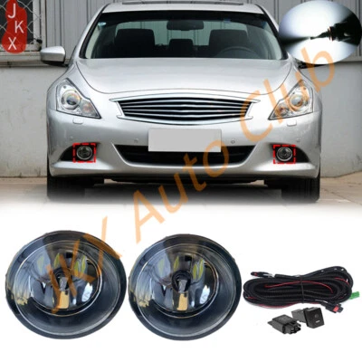 Lámpara antiniebla LED parachoques 2 piezas con kit de cableado x para Infiniti G25/G37/Q60 sedán 2010-2014 Foto 1 de 4