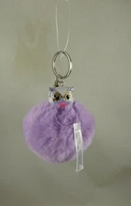Búho Esponjoso Bola Llavero Bling Llavero Dije Púrpura Bling - Imagen 1 de 4