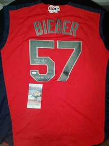 Shane Bieber Signed Majestic American League All-Star Jersey "2019 ASG MVP" JSA - Picture 1 of 7