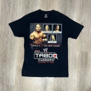 Vintage WWE Taboo Tuesday 2004 Benoit HHH PPV Shirt Size Large WWF Edge Hbk - Picture 1 of 6