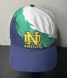 Vintage Snapback Notre Dame Fighting Irish Splash Logo Athletic - READ - Picture 1 of 18