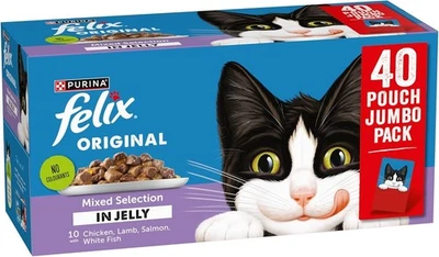FELIX Original Adult Mixed Selection in Jelly Wet Cat Food 40x85g