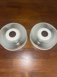 Lot of 2 KEYSTONE Vintage Rototray Rotary 100 Photo Slide Tray Carousels - Picture 1 of 6