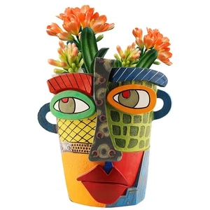 Abstract Face Planters Pots Head,Unique Head Planter for Indoor Plants,Funny ... - Picture 1 of 8