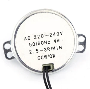 Motore Sincrono, AC220~240V 4W 50/60Hz CW/CCW Motore Presepe Giradischi Synchron - Foto 1 di 12