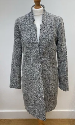 New Look Grey Marl Smart Coat Size 12 - Image 1 of 4